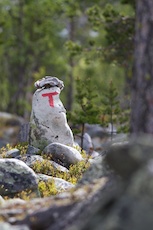Vandringslederna i Norge är märkta med röda T.