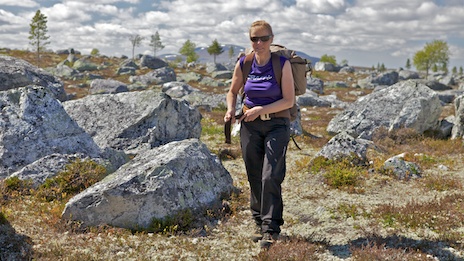 På långtur i Gränslandet. Foto: Naturcentrum AB.